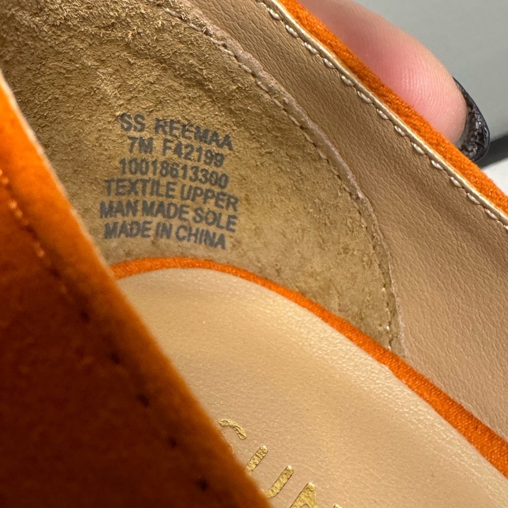 Sun + Stone Orange Platform Shoes with Chunky Heel, Size 7, NWOT - Picture 5 of 9